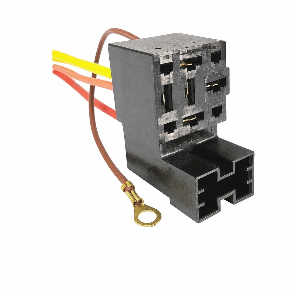 SKU 152507.VMRS - Porta Rele 5 Terminais 40A [Com porta Fusível] [Rainha das Sete]