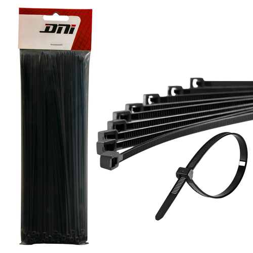 SKU 157280.VM - DNI5064 – Abraçadeira de Nylon Preta 280 x 4,8mm- Kit 100 Pçs