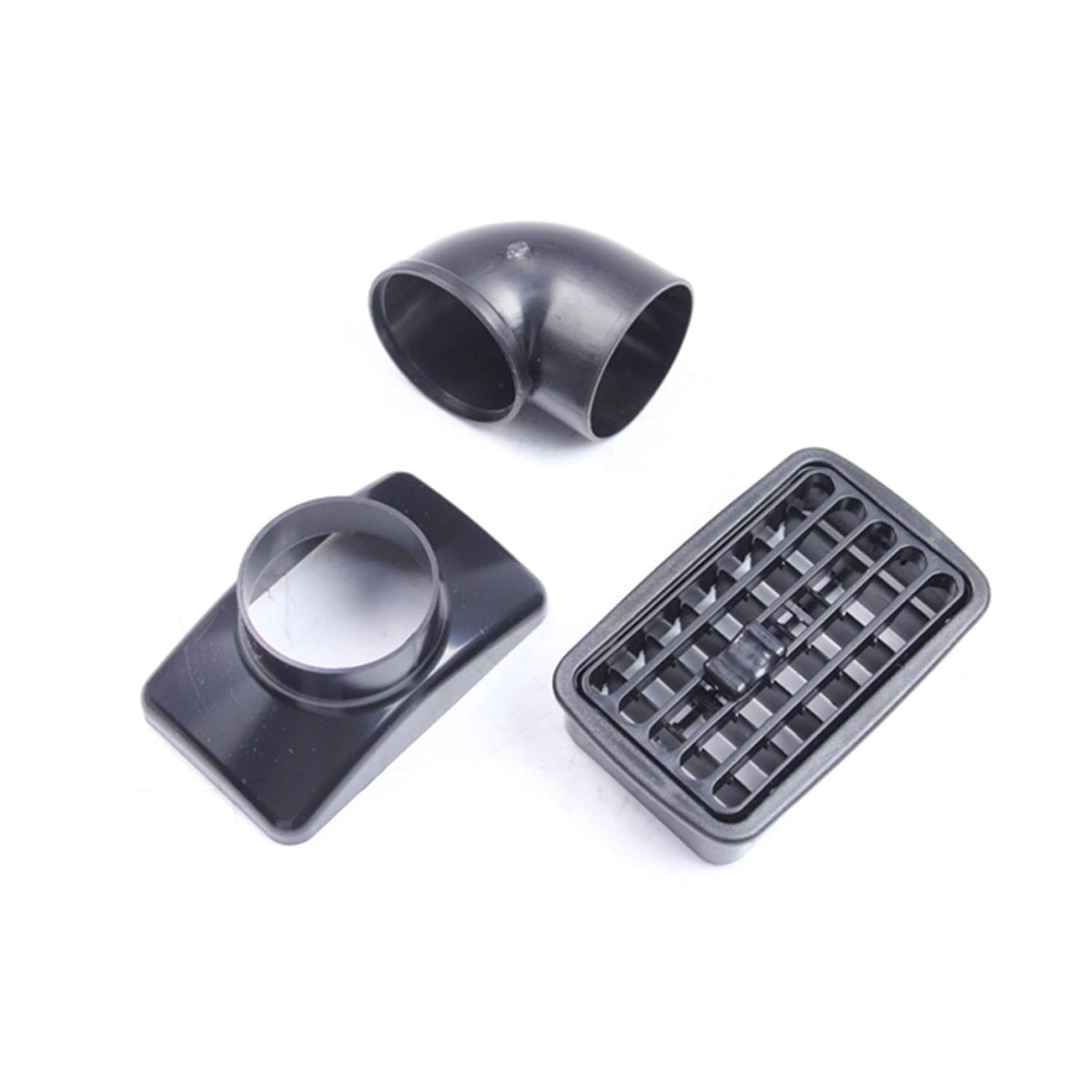 SKU 402160.VM - Difusor de Ar Retangular [Preto] [com Bocal 2 Polegadas e Cotovelo]